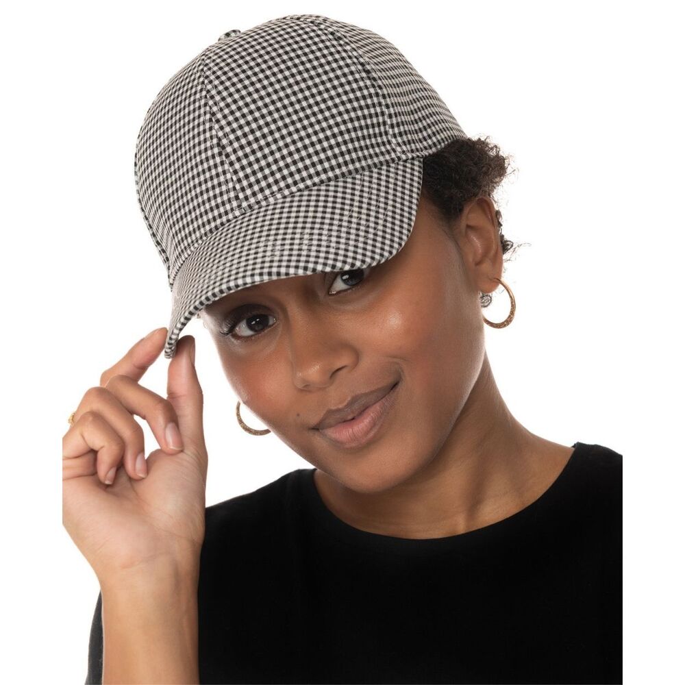 Jenni Cotton Gingham Baseball Cap, Created for Macy's Size OS